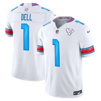 Men's Houston Texans #1 Tank Dell White 2026 Rivalries Collection Vapor F.U.S.E. Limited Jersey