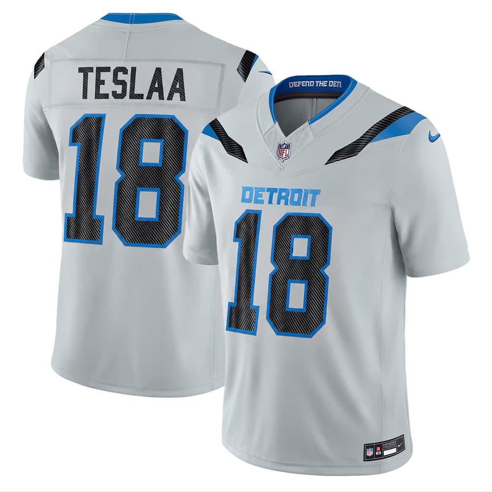 Youth Detroit Lions #18 Isaac TeSlaa Grey 2026 Rivalries Collection Vapor F.U.S.E. Limited Jersey