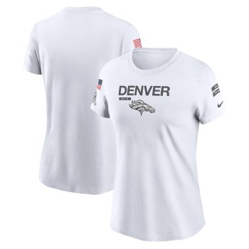 Women's Denver Broncos  White 2024 Salute To Service Legend Performance T-Shirt Women's Denver Broncos  White 2024 Salute To Service Legend Performance T-Shirt