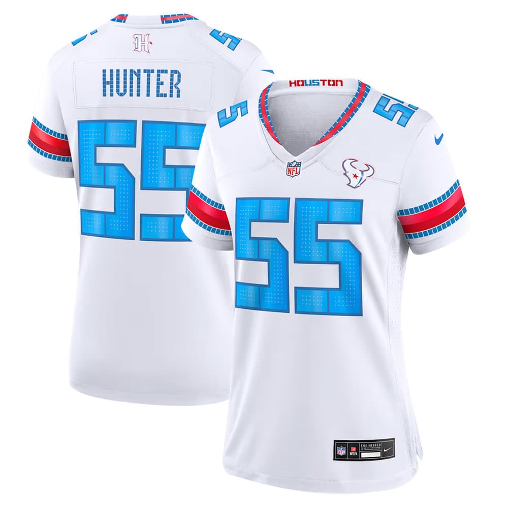 Women's Houston Texans #55 Danielle Hunter White 2026 Rivalries Collection Game Jersey Women's Houston Texans #55 Danielle Hunter White 2026 Rivalries Collection Game Jersey
