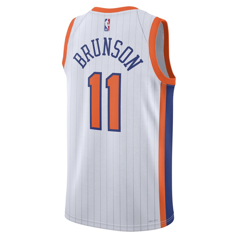 Unisex New York Knicks Jalen Brunson White 2024/25 Swingman Player Jersey - City Edition