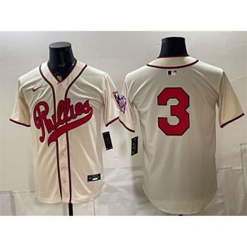 Youth Philadelphia Phillies #3 Bryce Harper Cream 2026 Field of Dreams Stadium Stitched Baseball Jersey