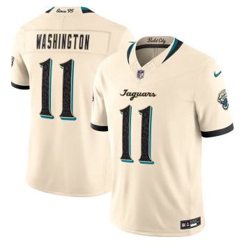 Men's Jacksonville Jaguars #11 Parker Washington Cream 2026 Rivalries Collection Vapor F.U.S.E. Limited Jersey Men's Jacksonville Jaguars #11 Parker Washington Cream 2026 Rivalries Collection Vapor F.U.S.E. Limited Jersey
