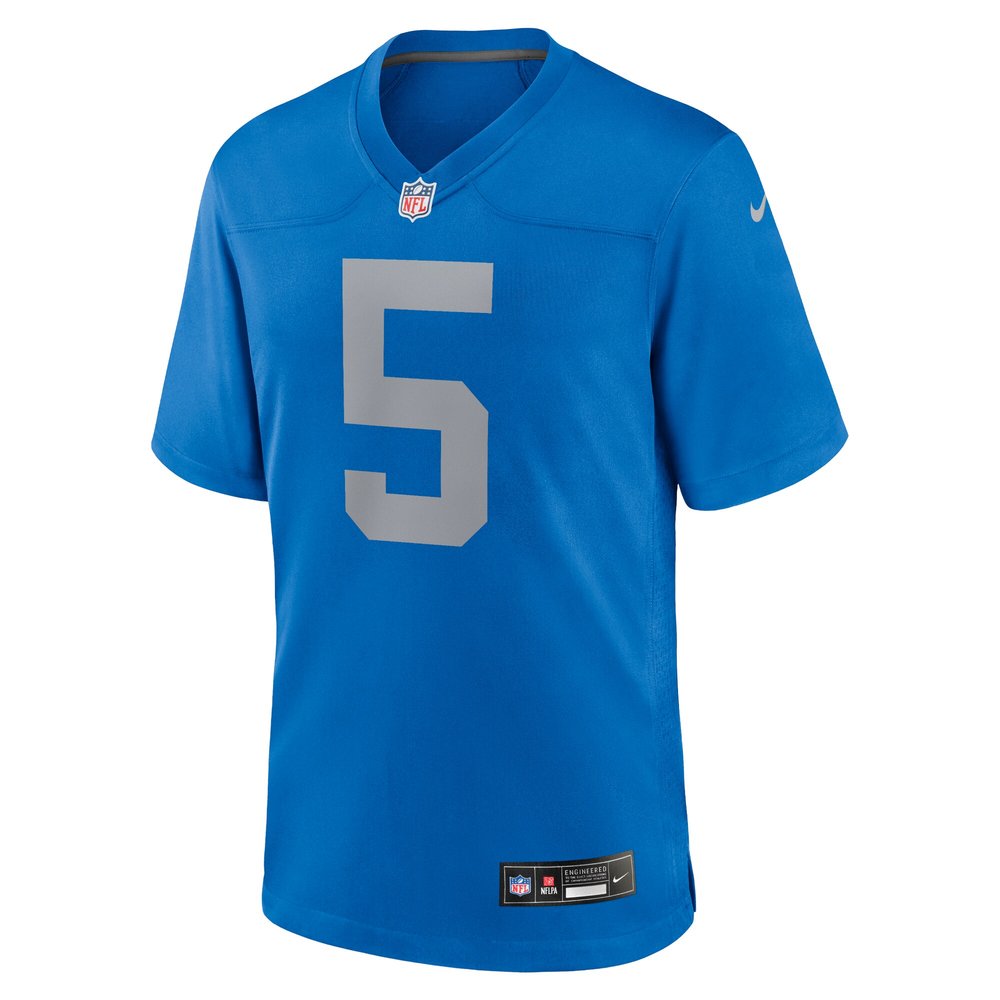 Men's Detroit Lions David Montgomery  Blue Alternate Game Jersey