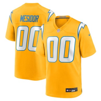 Men's Los Angeles Chargers Akheem Mesidor Gold 2026 NFL Draft Game Jersey Men's Los Angeles Chargers Akheem Mesidor Gold 2026 NFL Draft Game Jersey