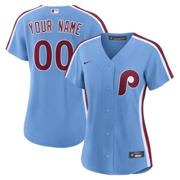 Women's Philadelphia Phillies Nike Light Blue Replica Custom Jersey Women's Philadelphia Phillies Nike Light Blue Replica Custom Jersey