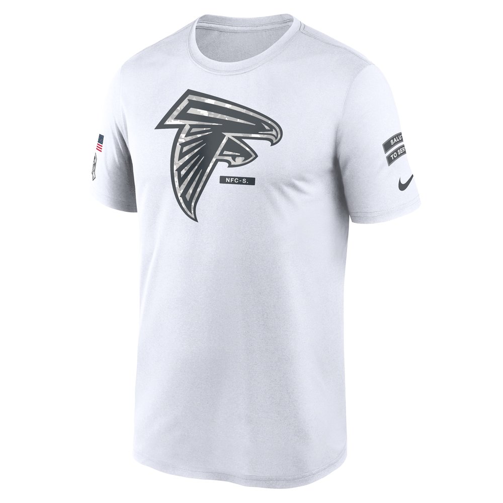Men's Atlanta Falcons White 2024 Salute To Service Legend Performance T-Shirt