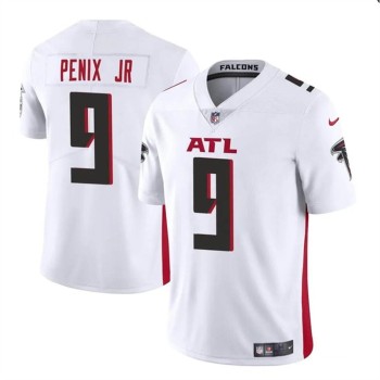 Men's Atlanta Falcons #9 Michael Penix Jr White 2024 Draft Vapor Untouchable Limited Stitched Football Jersey Men's Atlanta Falcons #9 Michael Penix Jr White 2024 Draft Vapor Untouchable Limited Stitched Football Jersey