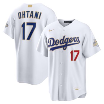 Men's Los Angeles Dodgers #17 Shohei Ohtani Nike White 2026 Gold Collection Stadium Jersey Men's Los Angeles Dodgers #17 Shohei Ohtani Nike White 2026 Gold Collection Stadium Jersey