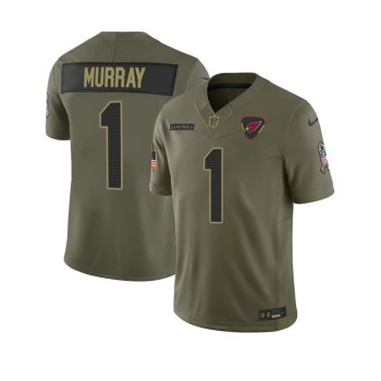 Youth's Arizona Cardinals #1 Kyler Murray Nike Olive 2025 Salute to Service Retired Limited Jersey