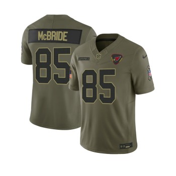Men's Arizona Cardinals #85 Trey McBride Nike Olive 2025 Salute to Service Retired Limited Jersey Men's Arizona Cardinals #85 Trey McBride Nike Olive 2025 Salute to Service Retired Limited Jersey