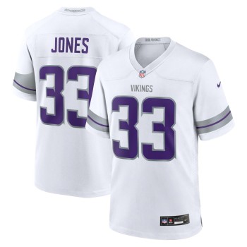 Men's Aaron Jones White Minnesota Vikings Alternate Game Player Jersey Men's Aaron Jones White Minnesota Vikings Alternate Game Player Jersey