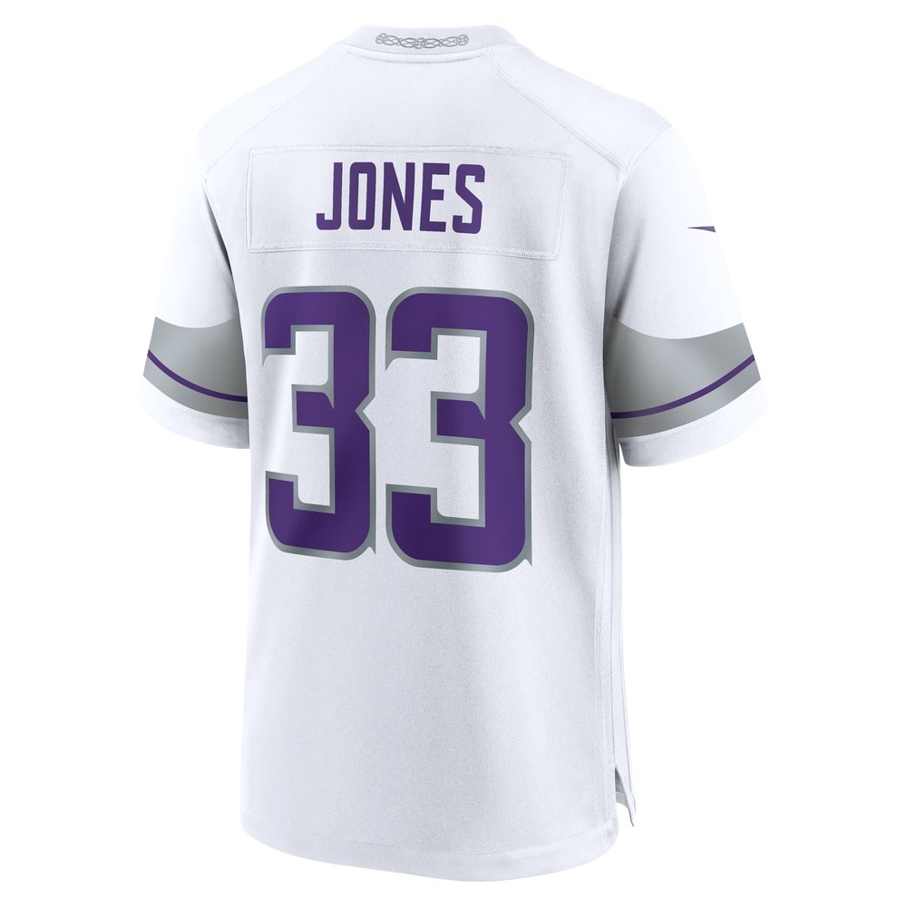 Men's Aaron Jones White Minnesota Vikings Alternate Game Player Jersey Men's Aaron Jones White Minnesota Vikings Alternate Game Player Jersey