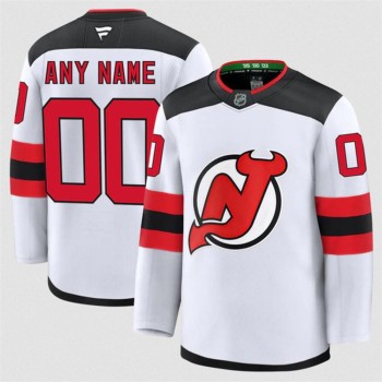 Youth New Jersey Devils Custom White 2024-25 Away Stitched Hockey Jersey