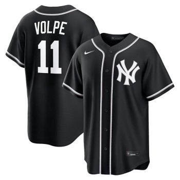 Men's New York Yankees #11 Anthony Volpe Black Fashion Replica Player Jersey Men's New York Yankees #11 Anthony Volpe Black Fashion Replica Player Jersey