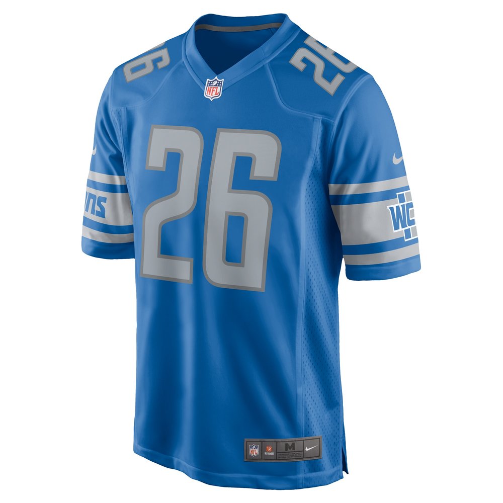 Men's Detroit Lions #26 Jahmyr Gibbs Blue 2023 NFL Draft First Round Pick Game Jersey Men's Detroit Lions #26 Jahmyr Gibbs Blue 2023 NFL Draft First Round Pick Game Jersey