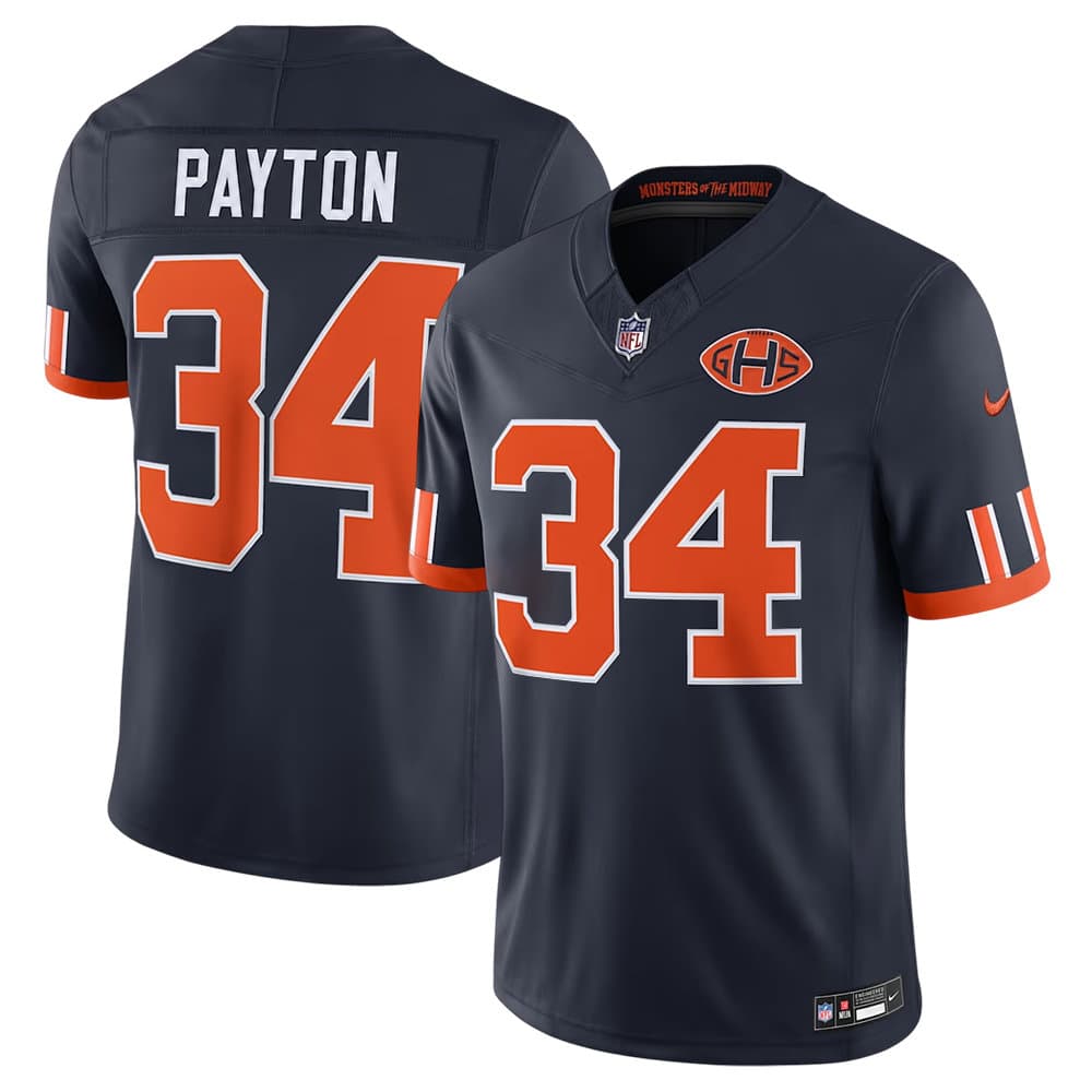 Men's Chicago Bears #34 Walter Payton Navy 2026 Rivalries Collection Vapor F.U.S.E. Limited Jersey