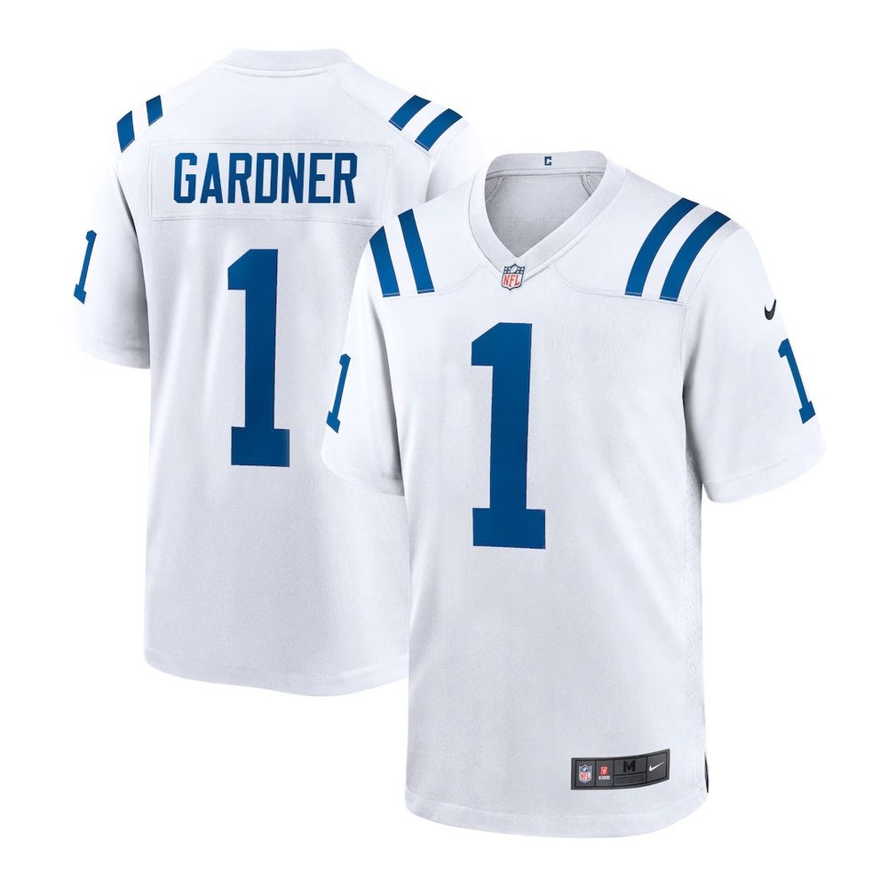Men's Indianapolis Colts #1 Ahmad Sauce Gardner White Team Game Jersey Men's Indianapolis Colts #1 Ahmad Sauce Gardner White Team Game Jersey