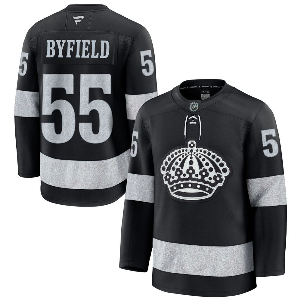 Youth Los Angeles Kings #55 Quinton Byfield Black Alternate Jersey