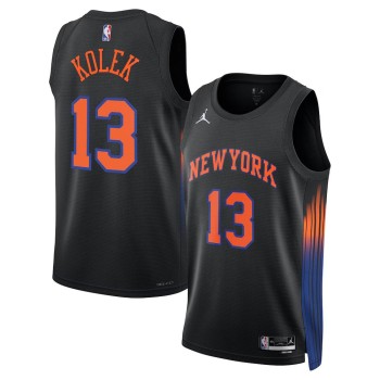 Men's New York Knicks #13 Tyler Kolek Jordan Brand Black Swingman Statement Edition Jersey Men's New York Knicks #13 Tyler Kolek Jordan Brand Black Swingman Statement Edition Jersey