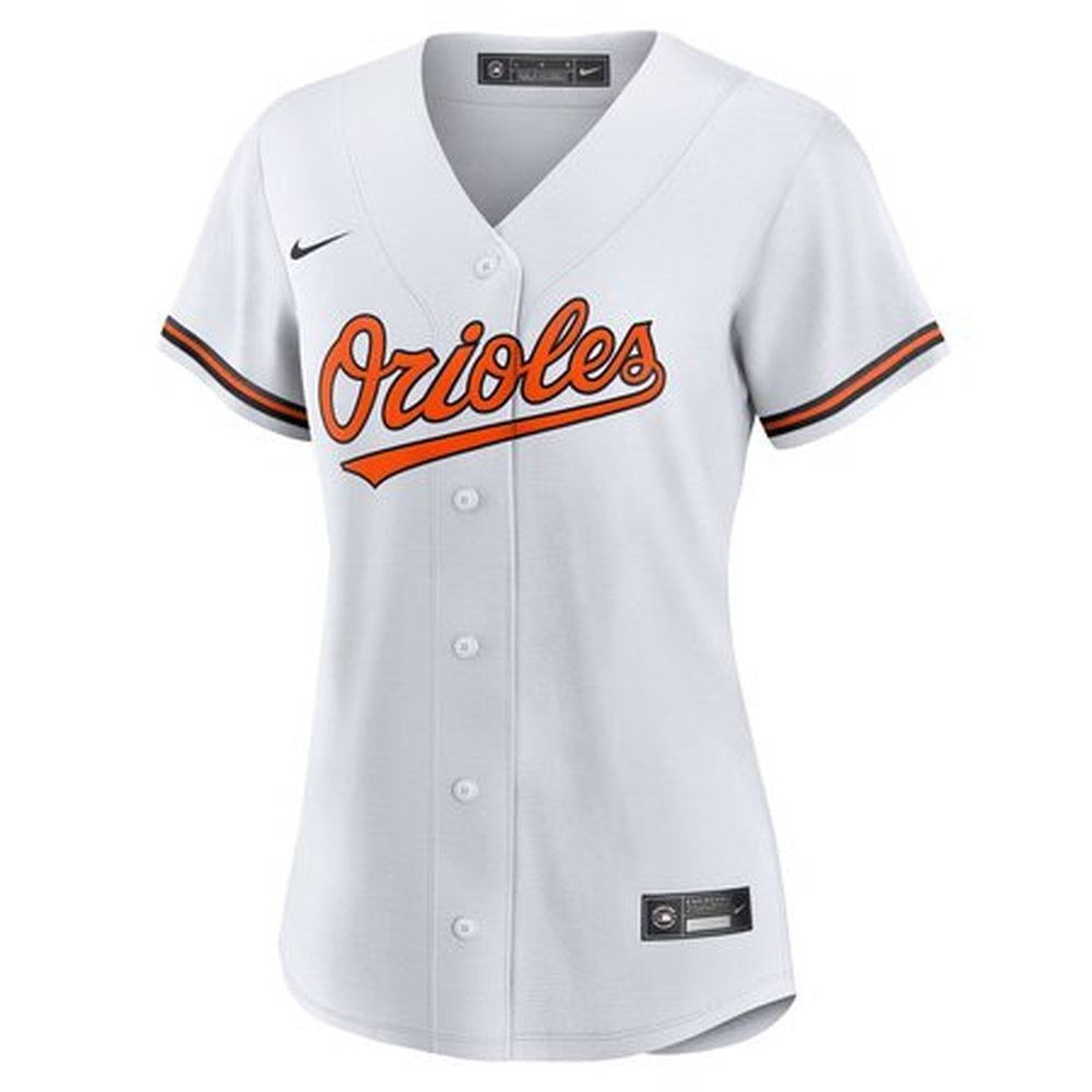 Women's Baltimore Orioles Jackson Holliday White Home Replica Player Jersey