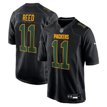 Men's Green Bay Packers #11 Jayden Reed Carbon Black Fashion Game Jersey Men's Green Bay Packers #11 Jayden Reed Carbon Black Fashion Game Jersey