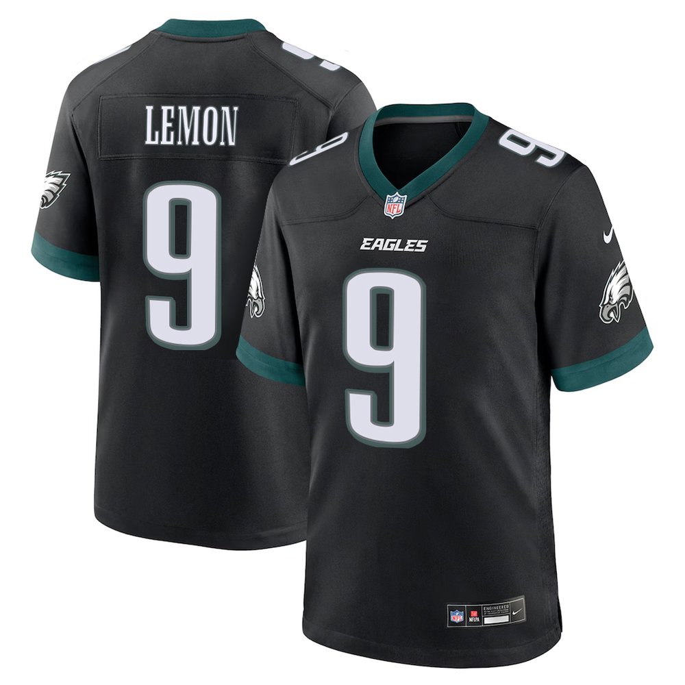 Men's Philadelphia Eagles #9 Makai Lemon Black 2026 NFL Draft Game Jersey Men's Philadelphia Eagles #9 Makai Lemon Black 2026 NFL Draft Game Jersey