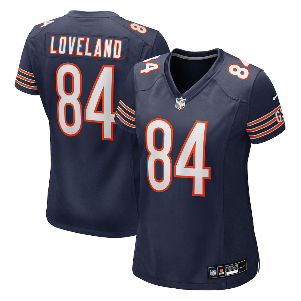 Women's Chicago Bears #84 Colston Loveland Nike Navy Team Game Jersey Women's Chicago Bears #84 Colston Loveland Nike Navy Team Game Jersey