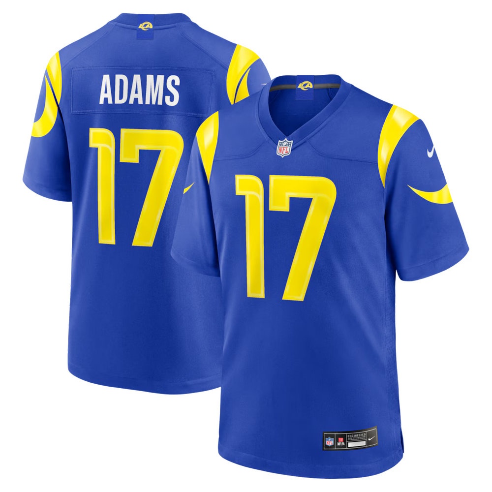 Men's Los Angeles Rams #17 Davante Adams Royal Team Game Player Jersey