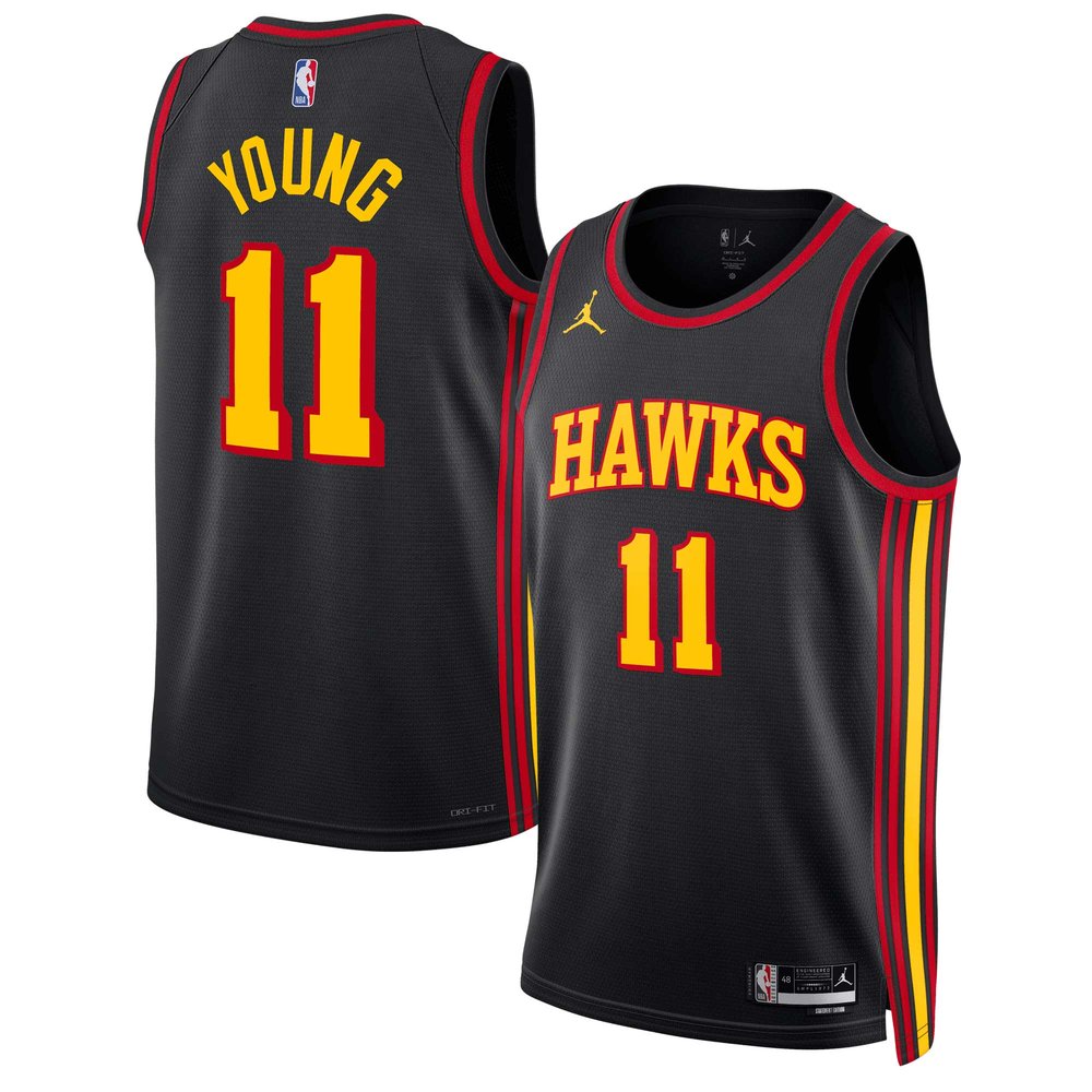 Men's Atlanta Hawks #11 Trae Young Red Swingman Icon Edition Jersey