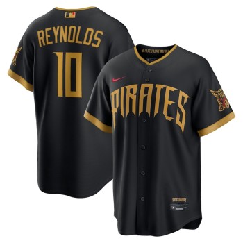 Men's Pittsburgh Pirates #10 Bryan Reynolds Black 2026 City Connect Stitched Jersey Men's Pittsburgh Pirates #10 Bryan Reynolds Black 2026 City Connect Stitched Jersey
