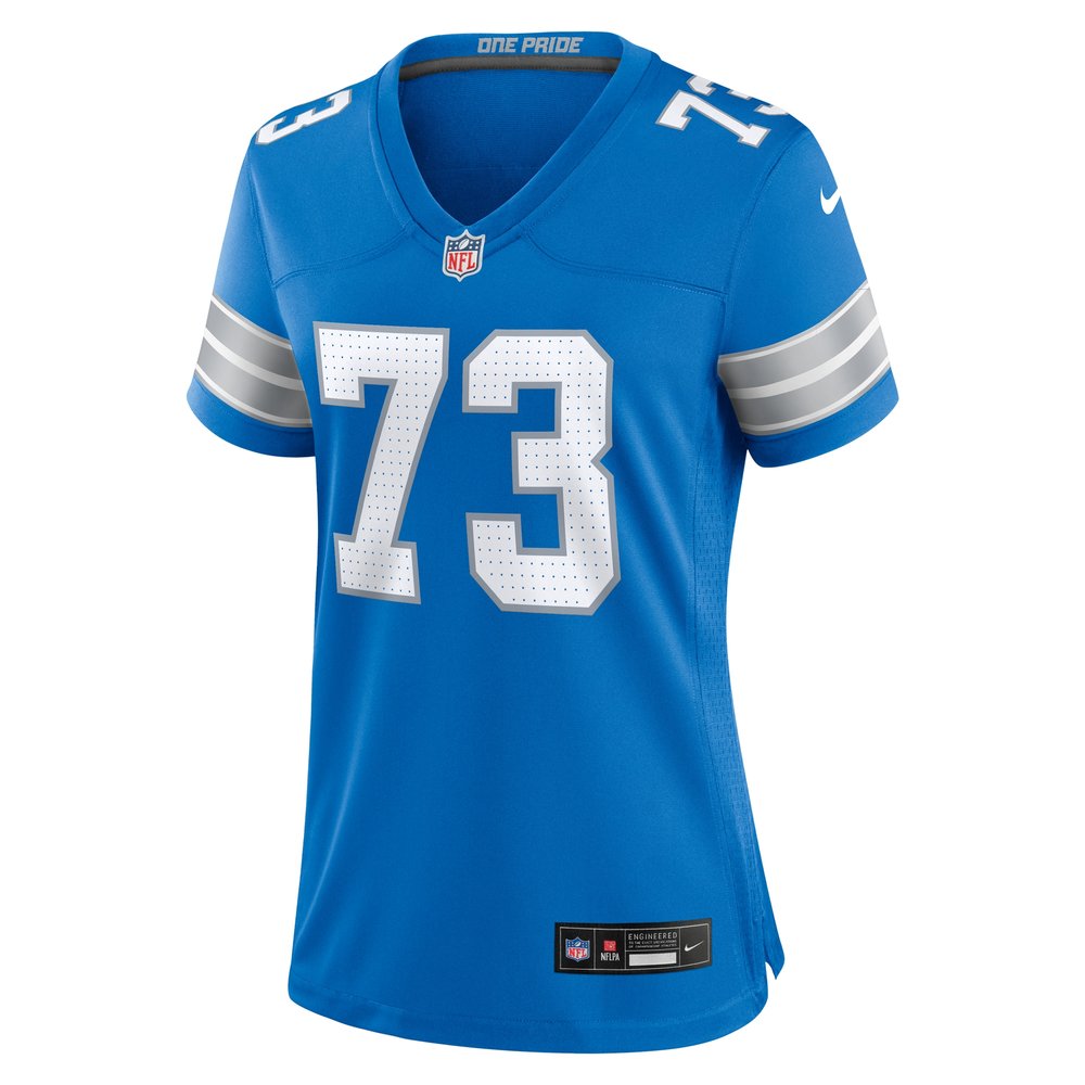 Women's Detroit Lions Christian Mahogany  Blue Team Game Jersey
