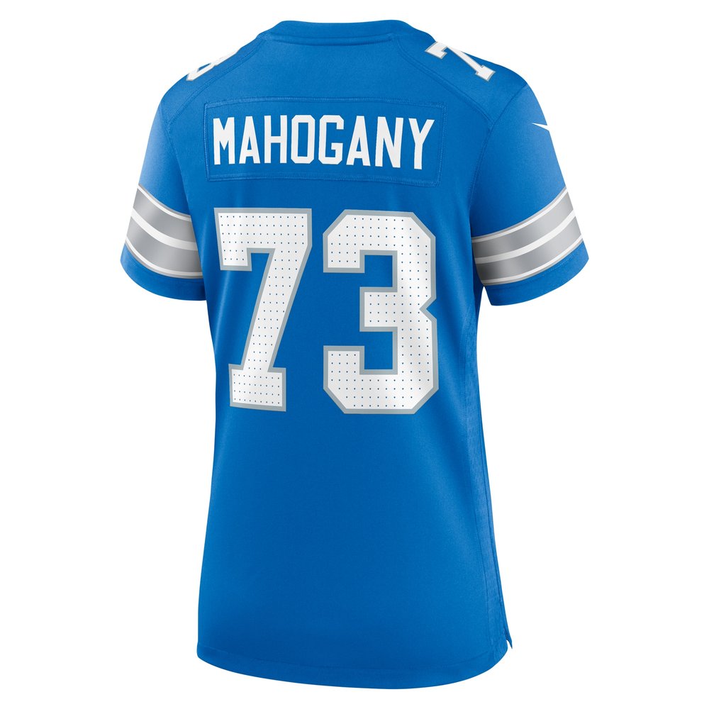 Women's Detroit Lions Christian Mahogany  Blue Team Game Jersey
