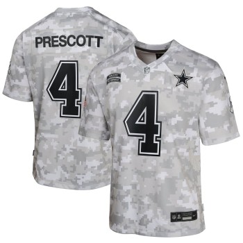 Youth Dallas Cowboys Dak Prescott Arctic Camo 2024 Salute to Service Game Jersey Youth Dallas Cowboys Dak Prescott Arctic Camo 2024 Salute to Service Game Jersey