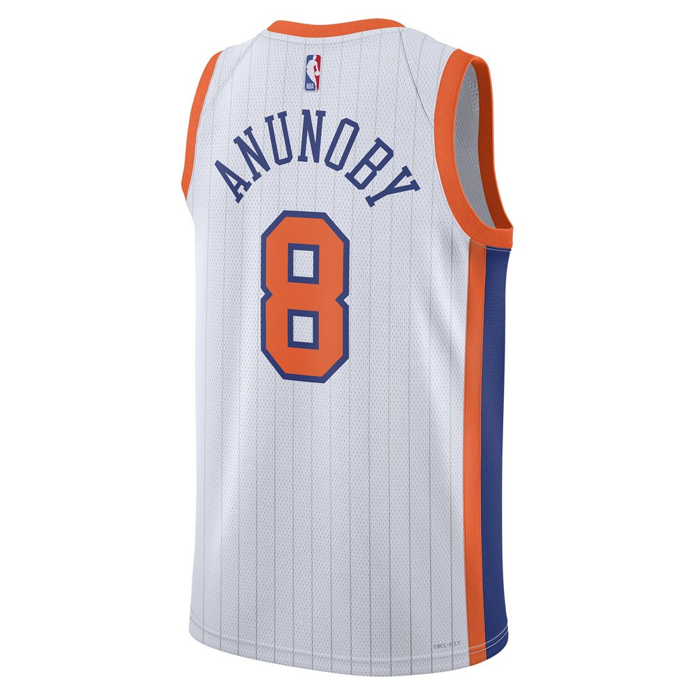 Unisex New York Knicks OG Anunoby White 2024/25 Swingman Player Jersey - City Edition