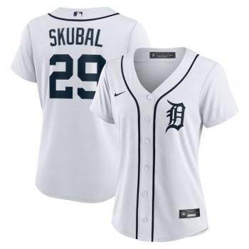Women's Detroit Tigers #29 Tarik Skubal Nike White Home Replica Player Jersey Women's Detroit Tigers #29 Tarik Skubal Nike White Home Replica Player Jersey