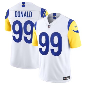 Men's Los Angeles Rams #99 Aaron Donald White Vapor F.U.S.E. Sewn Down Limited Jersey Men's Los Angeles Rams #99 Aaron Donald White Vapor F.U.S.E. Sewn Down Limited Jersey