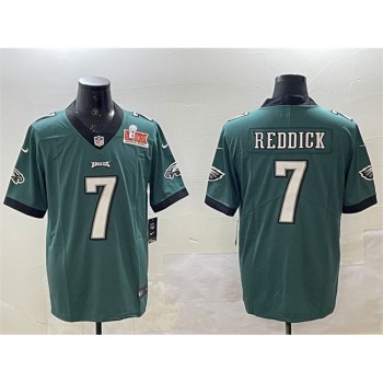 Men's Philadelphia Eagles #7 Haason Reddick Green 2025 Super Bowl LIX Patch Vapor Untouchable Limited Stitched Football Jersey Men's Philadelphia Eagles #7 Haason Reddick Green 2025 Super Bowl LIX Patch Vapor Untouchable Limited Stitched Football Jersey