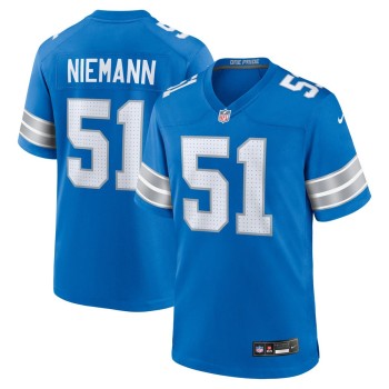 Men's Detroit Lions Ben Niemann  Blue Team Game Jersey