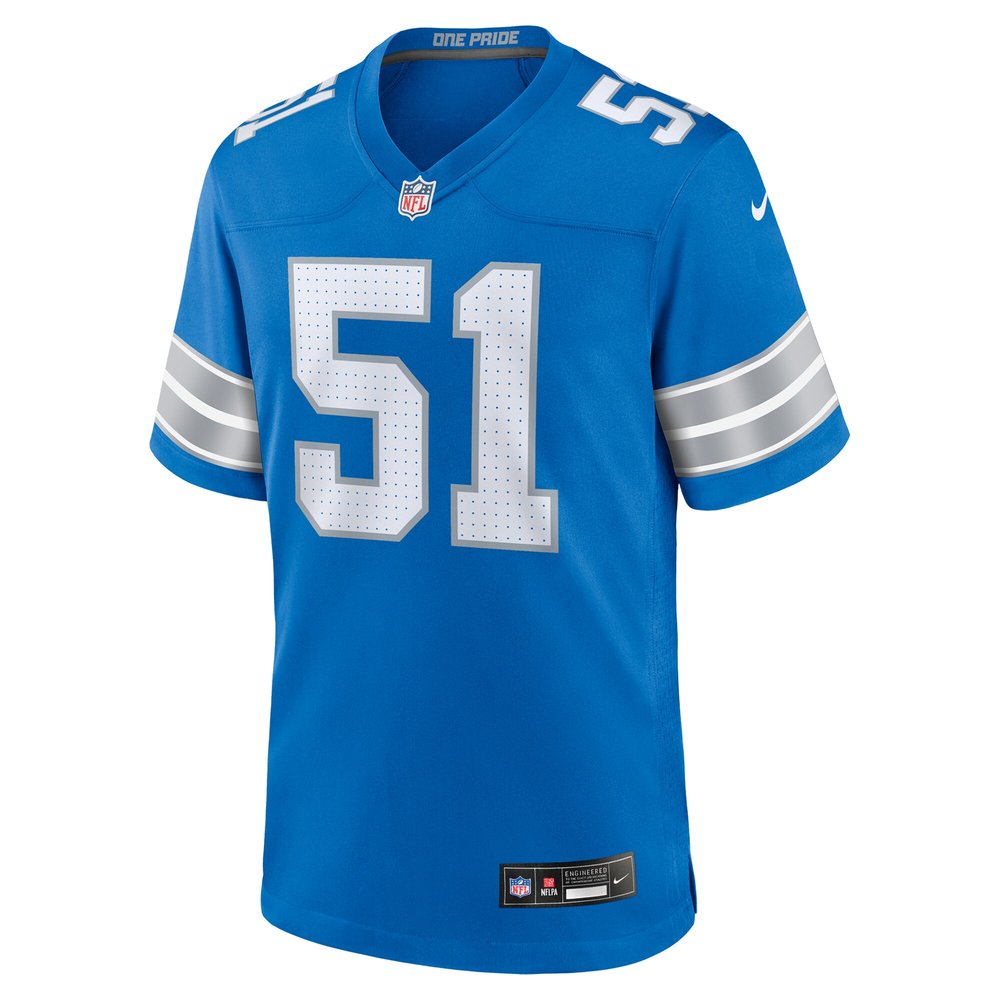 Men's Detroit Lions Ben Niemann  Blue Team Game Jersey