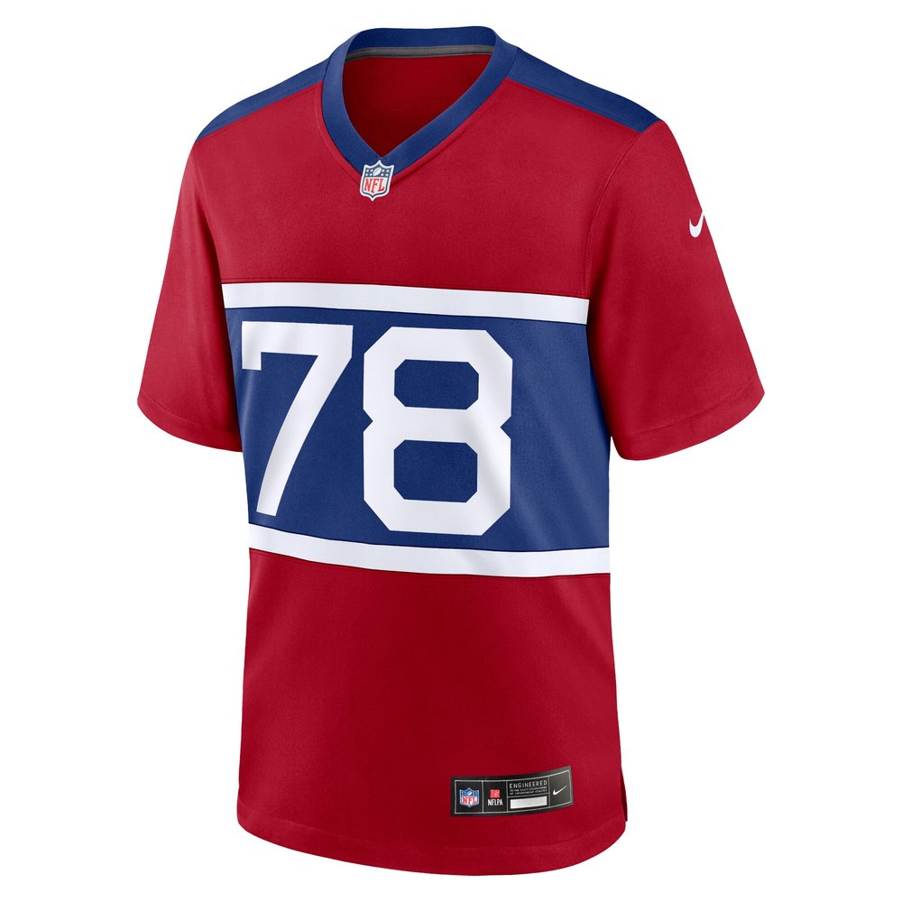 Men's New York Giants Andrew Thomas Century Red Alternate Player Game Jersey Men's New York Giants Andrew Thomas Century Red Alternate Player Game Jersey