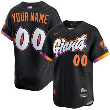Youth San Francisco Giants Black 2025 City Connect Limited Custom Jersey Youth San Francisco Giants Black 2025 City Connect Limited Custom Jersey