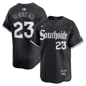 Men's Chicago White Sox #23 Andrew Benintendi Nike Black MLB Limited City Connect Jersey