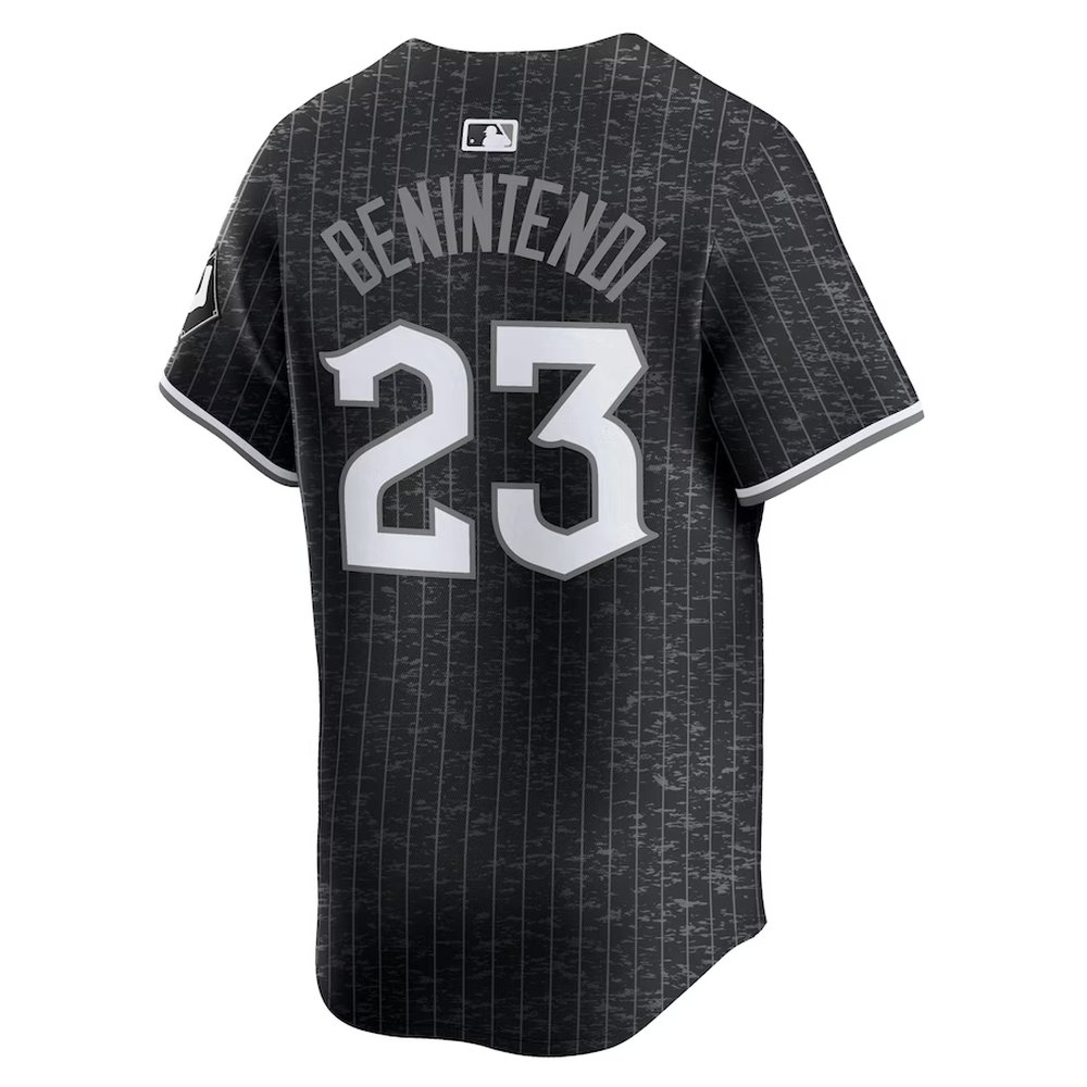 Men's Chicago White Sox #23 Andrew Benintendi Nike Black MLB Limited City Connect Jersey