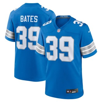 Men's Detroit Lions Jake Bates  Blue Team Game Jersey
