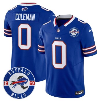 Men's Buffalo Bills #0 Keon Coleman Royal Est. 1960 Patch Vapor F.U.S.E. Limited Jersey Men's Buffalo Bills #0 Keon Coleman Royal Est. 1960 Patch Vapor F.U.S.E. Limited Jersey