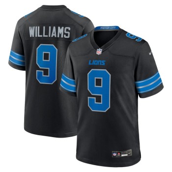 Men's Detroit Lions Jameson Williams Black 2nd Alternate Game Jersey Men's Detroit Lions Jameson Williams Black 2nd Alternate Game Jersey