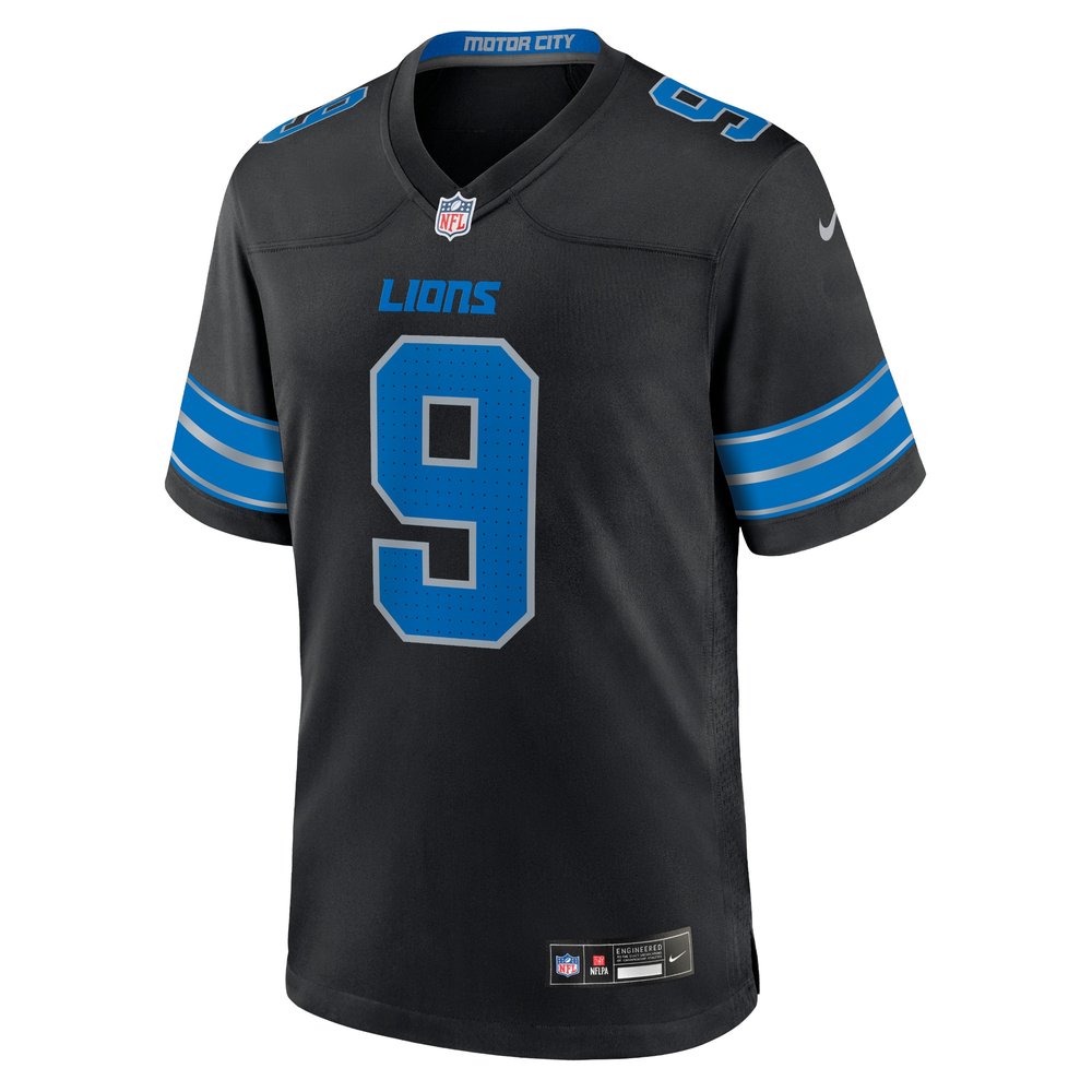 Men's Detroit Lions Jameson Williams Black 2nd Alternate Game Jersey Men's Detroit Lions Jameson Williams Black 2nd Alternate Game Jersey
