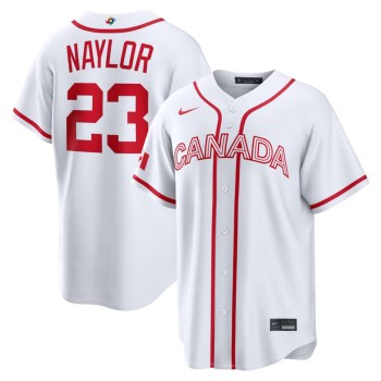 Men's Canada Baseball #23 Bo Naylor White 2026 World Baseball Classic Home Stadium Jersey Men's Canada Baseball #23 Bo Naylor White 2026 World Baseball Classic Home Stadium Jersey