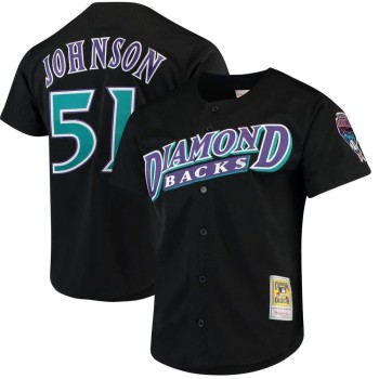 Men's Arizona Diamondbacks #51 Randy Johnson Black Cool Base Stitched Baseball Jersey Men's Arizona Diamondbacks #51 Randy Johnson Black Cool Base Stitched Baseball Jersey